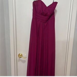 After Six Strapless Fuchsia Gown